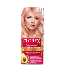 Patvarūs plaukų dažai "FLOREX" 9.5 (atitirpęs ledas)